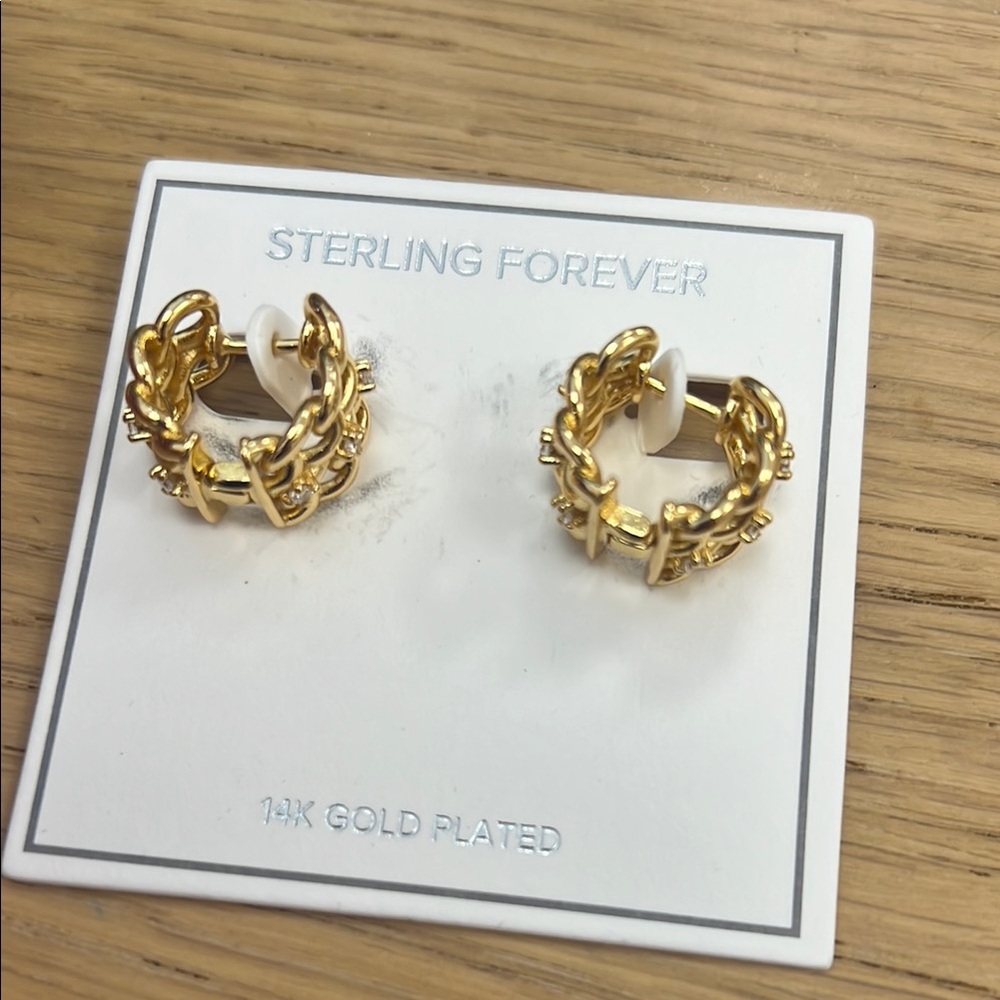 Sterling forever 14kt gold plated earrings